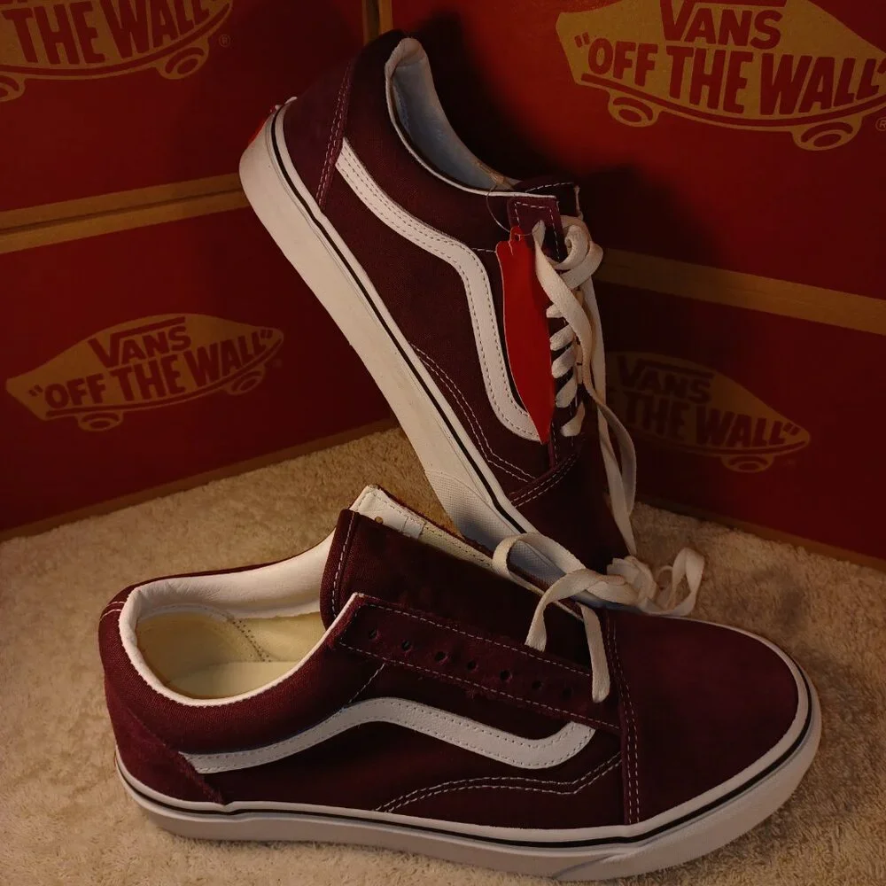 Vans Men's 8/Women's 9.5 Old Skool Dark Purple Canvas/Suede